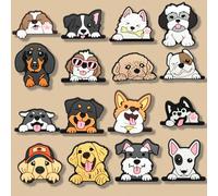16 pezzi Set di decorazioni a tema cane, adatto per scarpe, borse, bracciali e accessori - Decorazioni staccabili e creative fai-da-te - Regali ideali per compleanni, Natale, San Valentino, Ognissanti