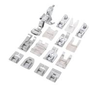 16 Pezzi Set Di Piedini Premistoffa Adattatore For Custodia Kit For Macchina Da Cucire Compatibile Con Cerniera Invisibile Plissettati Portatile E Versatile