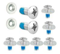 16 Pezzi Set di Viti per Attacchi per Snowboard, Viti di Montaggio per Snowboard in Acciaio Inossidabile con Rondelle Antiscivolo per Hardware di Ricambio per Snowboard Sportivo