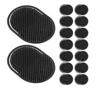 16 Pezzi Spazzola Shampoo Nera in Pp Design a Mano | Impugnatura Ergonomica Antiscivolo, Testa a Forma Ellittica, per Salone e Casa