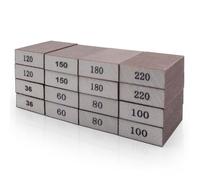 16 pezzi Spugna Abrasiva, Grane 36/60/80/100/120/150/180/220 Diverse Spugnette Abrasive per legno Lavabile e Riutilizzabile per Vernice su Legno, Parete, Metallo