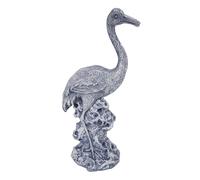 16 Pezzi Statua Dell'airone che Pesca Decorazione Scenografica per Laghetto