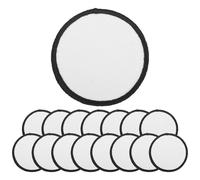 16 Pezzi Sublimazione Patch Blanks Tessuto Di Qualità Ironon Circolare Vuoto