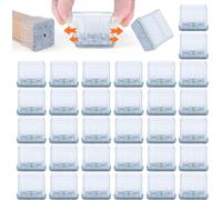 16 Pezzi Tappi Sedie Silicone, 19-23Mm Feltrini per Sedie Quadrati per Pavimenti