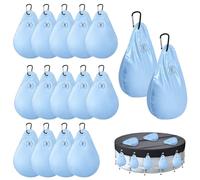 16 Pezzi Tasche Sospese per Telo Invernale Piscina, Pesi per Copertura Piscina Sacca d’Acqua con Ganci, Telo Copripiscina in PVC Spesso, Borsa Sospesa per Piscine Fuori Terra
