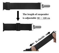 16 pezzi. Tenditore per lenzuolo regolabile nero, tenditore per lenzuolo elastico regolabile con clip