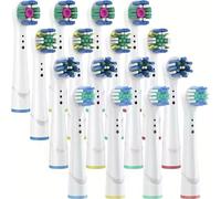 Oral-B Cross Action Testine Spazzolino Elettrico, Confezione da 16 Testine di Ricambio, Setole Angolate che si Adattano a ogni Dente per una Pulizia Profonda, Adatto alla Buca delle Lettere