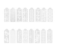 16 pezzi torta decorazione stencils, stencil decorativi per torte, stencil zucchero a velo, bianco, 16 modelli Dessert modelli di cottura, per il fai da te, fondente, pane, biscotti