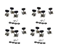 16 Pezzi Ukulele Chitarra e Piccolo 16 Corde Della Chitarra Spine di Sintonia Mecchaniche 8R e 8L, di Montaggio Incluso - e Nero