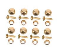 16 Pezzi Viti Autofilettanti Decorative a Testa Piatta Oro | Tappi Coprivite in Rame, Set da 9mm, per Armadi in Vetro e Pareti D'arredo