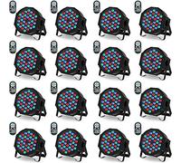 16 pezzo 36 RGB led par faretto luce DJ discoteca per con telecomando DMX-7CH 7 effetti di luce 5 modalità di illuminazione luci di scena per feste KTV Bar Banda Club Christmas