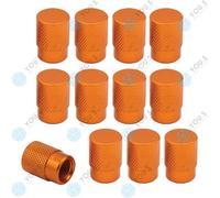 16 Pezzo You.S Alluminio Coperture Valvole Arancione con Guarnizione per Auto