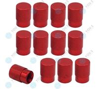 16 Pezzo You.S Alluminio Coperture Valvole Rosso con Guarnizione Tappo per Auto