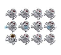 16 Pezzo You.S Alluminio Teschio Argento con Guarnizione Tappi Valvole Auto Lkw