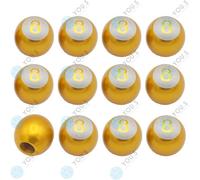 16 Pezzo You.S Coperture Valvole Palla Biliardo 8 Oro per Auto Camion Moto Bici