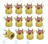 16 Pezzo You.S Corone Coperture Valvole Oro + Rossi Perla + Guarnizione Nuovo
