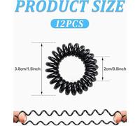 16 Piccoli Anelli Per Capelli, Forma A Spirale Con Elevata Elasticità, Semplice E Versatile, Non Danneggia I Capelli, Copricapo Di Base Pratico E Resistente.