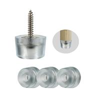 16 piedini in gomma per sedie audio, piedini in gomma avvitabili (con viti, confezionati) (16), bianco, 2 x 2 x 1,5, Y-20