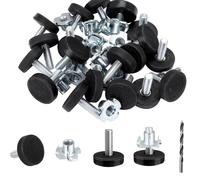 16 piedini per mobili regolabili, piedini regolabili in altezza, livellatore per mobili con dadi a T, base M6, altezza regolabile per gambe del tavolo, gambe dell'armadio, divano