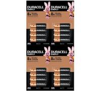 4X Duracell AA Ricaricabile 2500 mAh (1 Blister Da 4 Batterie) 4 Pile Stilo Ricaricabili (HR6/DX1500)