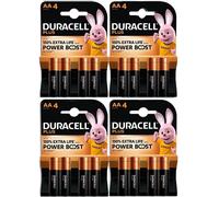 16 pile duracell powerboost AA batterie stilo alcaline pila batteria scade 2035