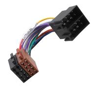 16 Pin Adattatore ISO Autoradio Universale, Adattatore per Stereo Auto Compatibile con VW Alfa Opel Mercedes, Cablaggio Stereo Connettore con ISO Maschio e Femmina