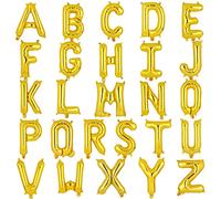 16 pollici Palloncino Oro Lettere G 40cm Mylar Piccolo Da Ballon Per Anniversario Festa Compleanno Baby Shower Matrimonio Decorazione Palloncini (oro G)