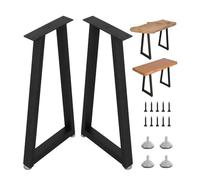 16 Pollici Tavolo Di Metallo Gambe Della Scrivania, Pesante Stile Industriale Tavolo Da Pranzo Gamba Con Padietti Di Regolazione Trapezoide Scrivania Di Ferro Gambe, Mobili Fai -da -te(Size:27.5x41cm)
