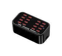 16 Port USB Charging Station Charging Station USB Charger for Car Headphones Multiple Devices Laptop Smartphones US Plug