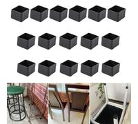 16 protezioni quadrate in silicone per gambe della sedia, 35 x 35 mm, per evitare graffi e ridurre il rumore