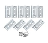 16 pz 2x1" cerniere per porte non a mortasa antirumore placcatura, zinco bianco