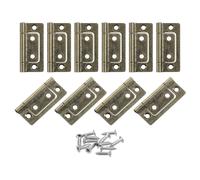 16 pz 2x1 pollice cerniere per porte non a mortasa antirumore placcatura, bronzo