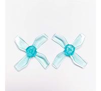 16 PZ / 8 Pac Drone Elica/Adatta per 1220 31mm 0.8mm / 1mm Foro PC 4-Blade PC CW CCW Props/Fit per 0703-1103 Motori elettrici FPV Micro Drone Elica di Ricambio (Color : 8Pairs Blue 0.8mm)