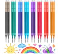 16 ricariche di ricambio per penne gel cancellabili da 0,7 mm, compatibili con Pilot FriXion, Legami & Eberhard Faber, 11 cm, 8 colori, ricarica Frixion per penna gel per scuola, ufficio