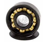 16 Roller Skate Nero Cuscinetti Con Bronzo Gabbia e Bianco Guarnizioni 8x22x7 MM