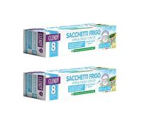 (16) Sacchetti Frigo per Freezer con chiusura Zip |GRANDI DIMENSIONI Capienza 7 Litri, Lavabili e Riutilizzabili, Plastica Resistente, Trasparenti | Chiusura Ermetica e ZiP in Bambù | Senza BPA (16)