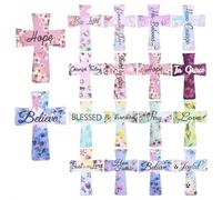 16 segnalibri magnetici a forma di croce, in metallo, con croce floreale, ispirazione, bibbia cristiana, segni religiosi, per donne, uomini, studi biblici, lettori, amanti della lettura, regali