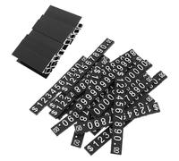 16 Set Cubo Espositore Prezzi Gioielli Regolabile in Metallo Alluminio Nero | Blocchi Numeri e Lettere Inclusi, Base Rinforzata, Finitura Opaca Antiriflesso, per Banconi