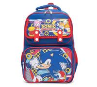 16 " Sonic The Hedgehog Grande Zaino Scuola Con Imbottito Back Cinghie