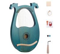16 Steel String String Wood Mahogany Lyre Harp, Bridge In Acero Con Chiave Di Tuning, Modelli Unici, Simboli Fonetici Intagliati, Con Chiave Di Tunning, Stringhe Di Estrazione (Color : Green)