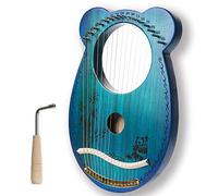 16 Steel String String Wood Mahogany Lyre Harp, Bridge In Acero Con Chiave Tuning, Modelli Unici, Simboli Fonetici Intagliati, Per Gli Amanti Della Musica Principianti Bambini Adulti