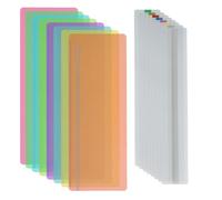 16 strisce di lettura guidate, righello da lettura, strisce di dislessia, segnalibro con strumenti didattici colorati, righello di sovrapposizione per bambini, insegnanti di stress visivo