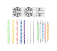 16 strumenti di punteggiatura di pietra per la pittura di pietra penna goffratura starter disegno stencil modello pennello vassoio kit punteggiatura kit