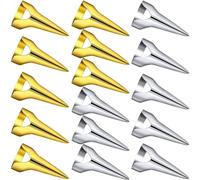 16 strumenti per separare e selezionare i capelli 8 pcs per cosplay di Halloween con dita per unghie retrò in argento e 8 anelli per separare i capelli in metallo dorato pettine per le trecce