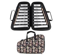 16 Tasti Glockenspiel 16 Note Piastra In Alluminio Xilofono Strumento Musicale Educativo A Percussione Con Custodia Mazze (Color : Bk)