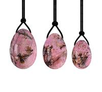 16 tipi Yoni Egg Uova di giada naturale Esercizio di Kegel Donne Massaggio Sfera di cristallo, Uova di opale raccolta domiciliare (Color : Rhodonite Eggs)