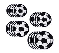 16 toppe per ricami da calcio, cartoni animati, adesivi per abbigliamento, decorazione dei cartoni animati, lavabili, intercambiabili, riutilizzabili