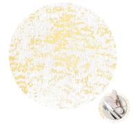 16 tovagliette usa e getta in oro, 35 cm, rotonde, in lamina dorata, in vinile, color oro, per tavolo da pranzo, matrimonio, decorazione natalizia