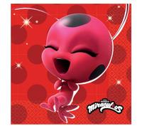 16 tovaglioli * MIRACULOUS LADYBUG * come decorazione per il compleanno dei bambini e le feste | Dimensioni: 33 x 33 cm in carta | tovaglioli di carta Napkins bambini compleanno
