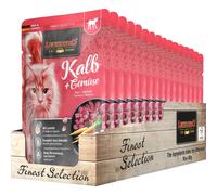 16 x 85 g Leonardo Finest Alimento Cibo Umido per Gatti Adulti Ricetta Senza Cereali e Zucchero con Vitello Verdure e Olio di Salmone